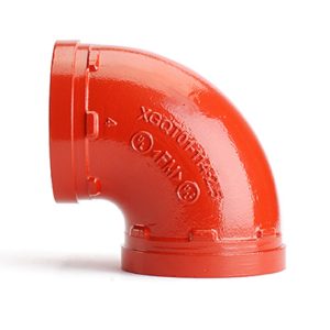 XGQT01076 Codo 90° 2.5" radio corto DN65 Rojo